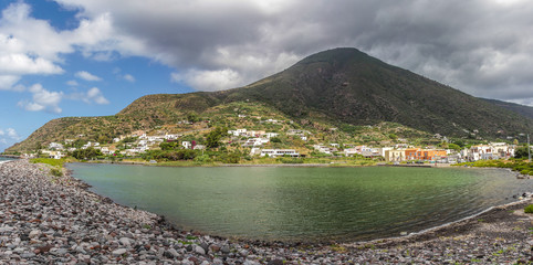 Salina lake, sicily, italy