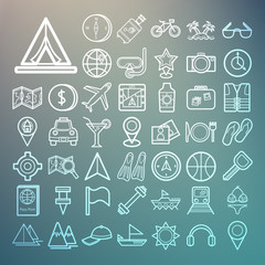 Equipment Travel and sea icons Retina