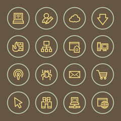 Internet web icons set, coffee series