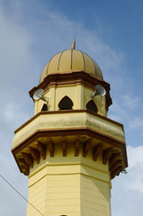Minaret of Sultan Ala’eddin Royal Mosque in Banting