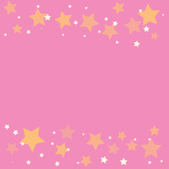 abstract gold star on pink background
