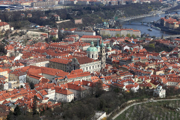 Fototapeta na wymiar Landscape of Prague from Petrin hill