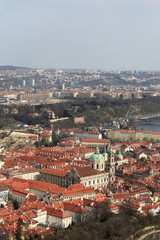 Fototapeta na wymiar Prague city view from Petrin hill