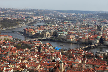 Fototapeta na wymiar View of Prague from Petrin hill
