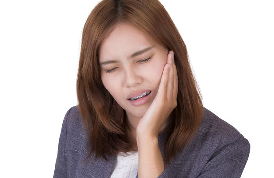 Woman have a toothache