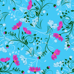 Fototapeta na wymiar Seamless floral pattern