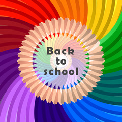 Back to school, colorful pencil, background, vector