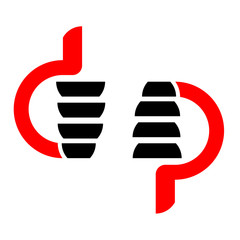 .Like and dislike - social symbol, vector