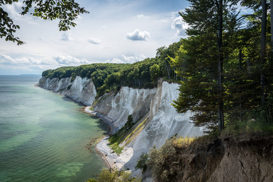 Chalk Cliffs in the National Park Jasmund, R&uuml;gen, Baltic Sea, M