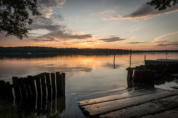 Sunset at Lake Müritz,  Mecklenburg-Western Pomerania, Germany