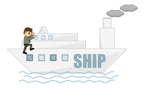Cartoon Character - Ship Voyage