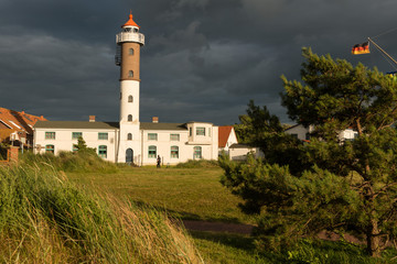 Lighthouse at the Harbor of Timmendorf, Island Poel, Baltic Sea,