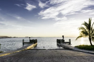 Crédence de cuisine en plexiglas Île Boat Ramp At Sanibel Island, Florida - USA.