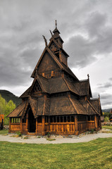 Fototapeta na wymiar Gol, wooden church in Norway