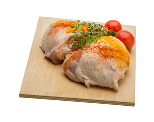 Raw chicken thigh
