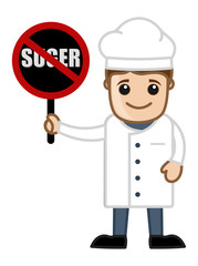 No Sugar Allowed in Recipes - Cartoon Vector