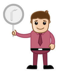 Man Showing Arrow Sign Vector