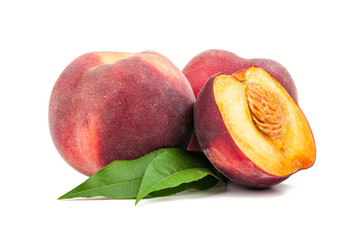 peaches isolated