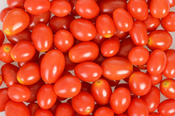 tiny grape tomatoes closeup
