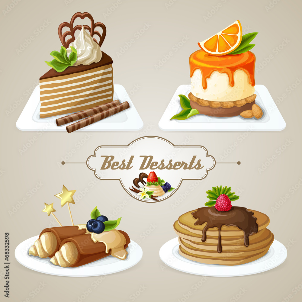 Poster Sweets dessert set