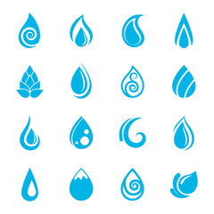 Blue Water Drops Icons