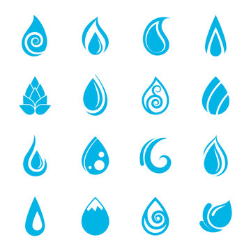 Blue Water Drops Icons