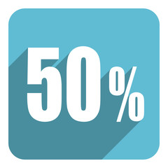 50 percent flat  icon