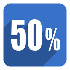 50 percent flat  icon
