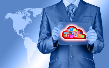 Cloud computing touchscreen interface