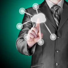 Cloud computing touchscreen interface