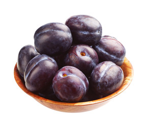 Plums in bowl
