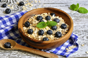 Muesli with blueberry.