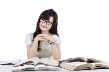 Friendly student smiling at camera