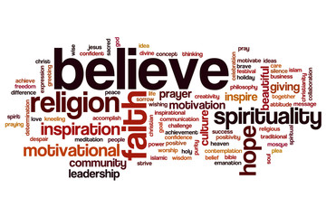 Believe word cloud