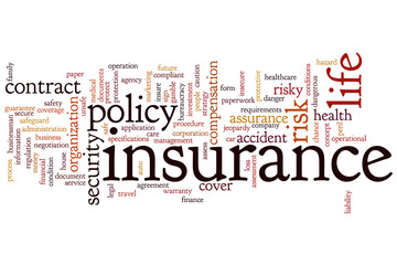 Fototapeta premium Insurance word cloud
