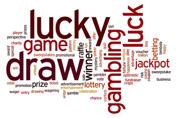 Fototapeta premium Lucky draw word cloud