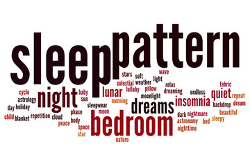 Obraz premium Sleep pattern word cloud