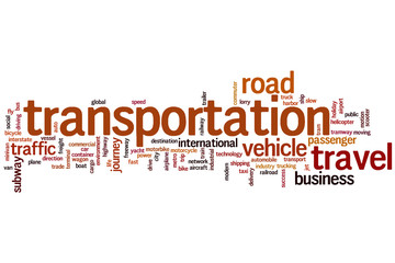 Fototapeta premium Transportation word cloud