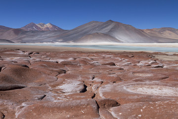 red stones in the Andes