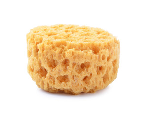 natural bath sponge isolated on white