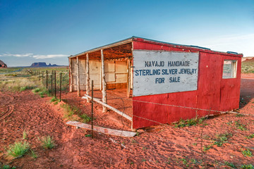 Abandoned Navajo shop in Monument Valley