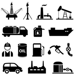 Oil, petroleum and gasoline icons - 68340729