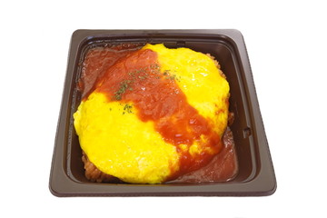 Japanese cuisine omelette made with fried rice