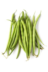 Yard long bean isolated on the white background