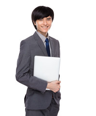 Businessman with laptop