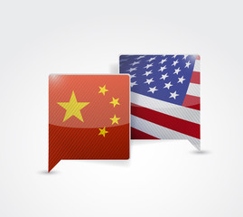 china and us communication illustration