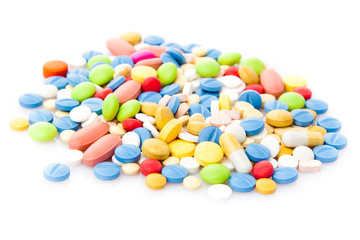 pills isolated on white background
