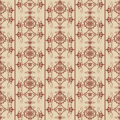 Seamless damask decorative wallpaper