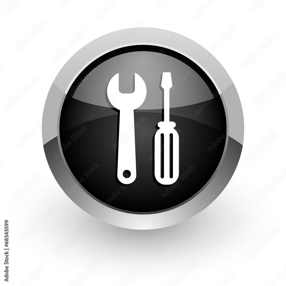 Poster tools chrome glossy web icon