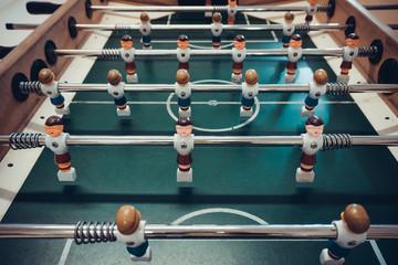 Table football game.  Soccer table game